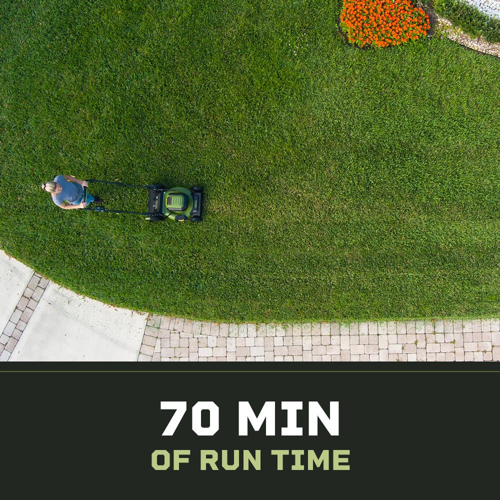 62V Cordless 23" RWD Self-Propelled 3-in-1 Extended Range Walk Behind Mower with 8.0 Ah Battery Rapid Charger