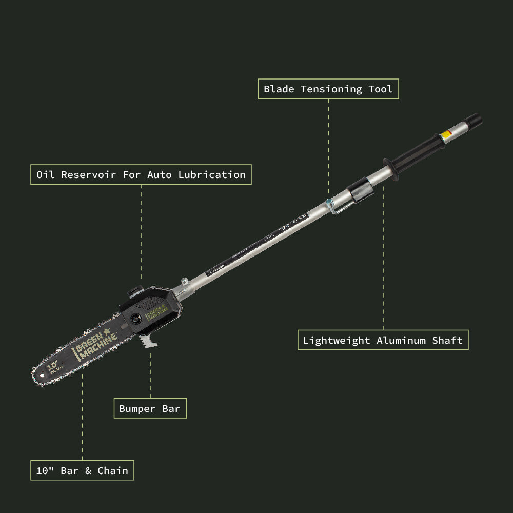 62V Multi-Tool 10&quot; Pole Saw Attachment