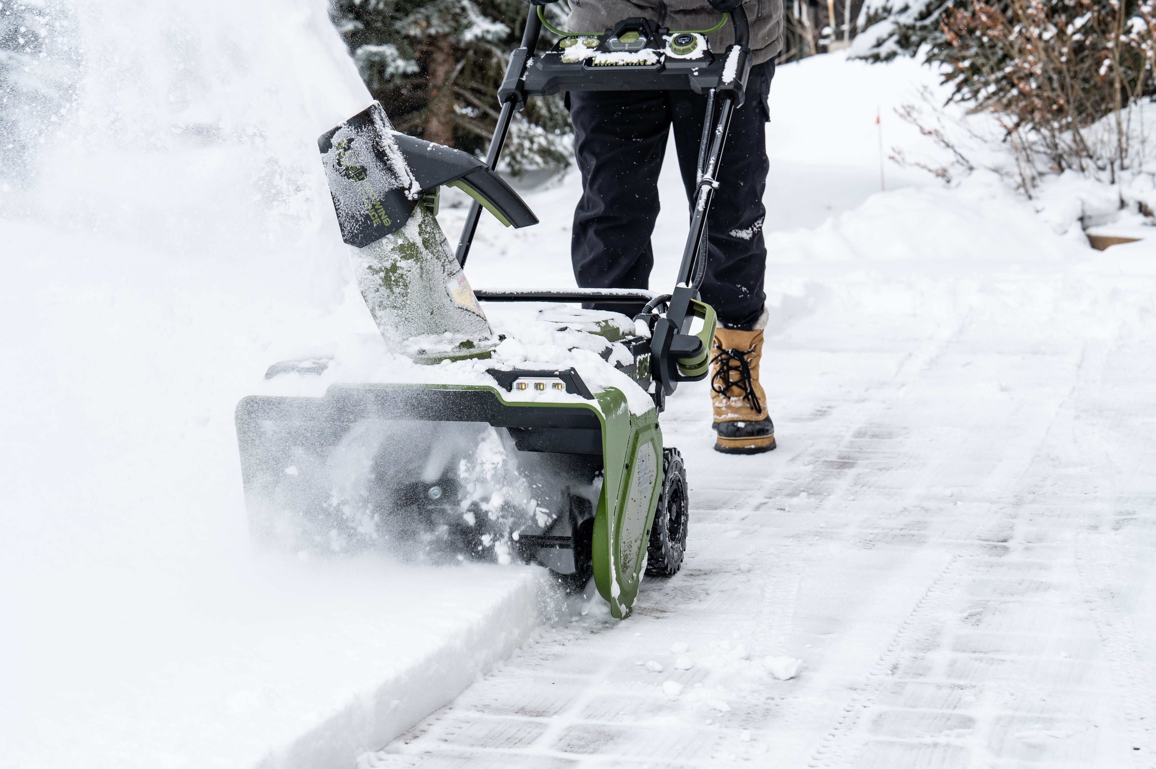 62V Cordless 21" Single Stage Snow Blower with (2) 4.0 Ah Batteries