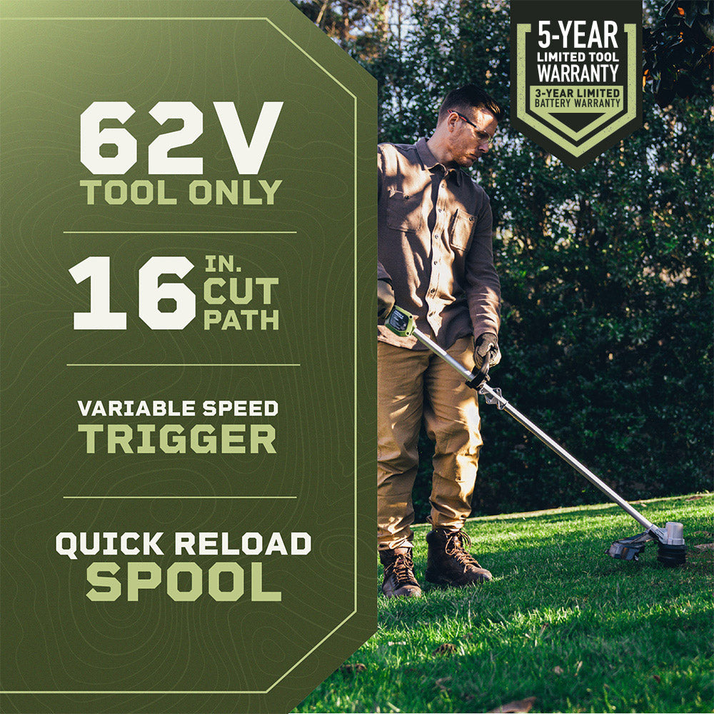 62V 23" Self-Propelled Mower + Blower + Trimmer Bundle with (2) 4Ah Batteries and Charger