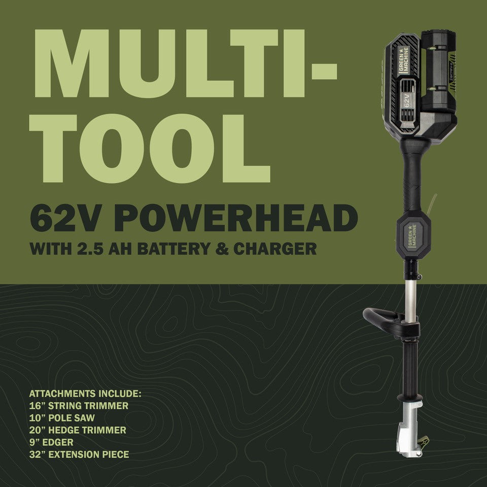 62V Multi-Tool Power Head with 2.5 Ah Battery