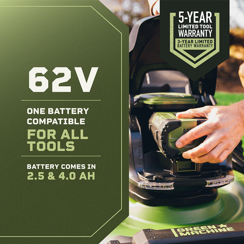 62V 4.0 Ah Battery Green Machine USA
